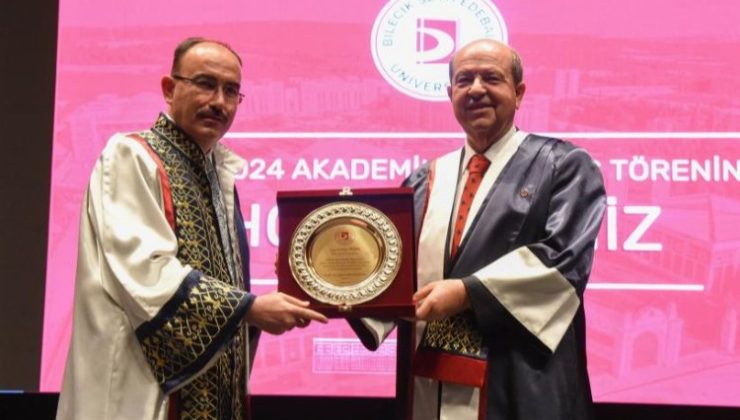 KKTC Cumhurbaşkanı Tatar’a Bilecik’ten fahri doktora diploması