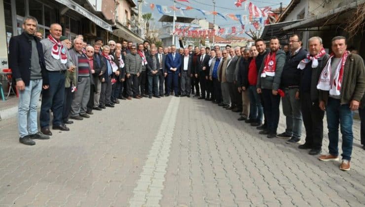 Başkan Ergün’e Saruhanlı’da coşkulu karşılama